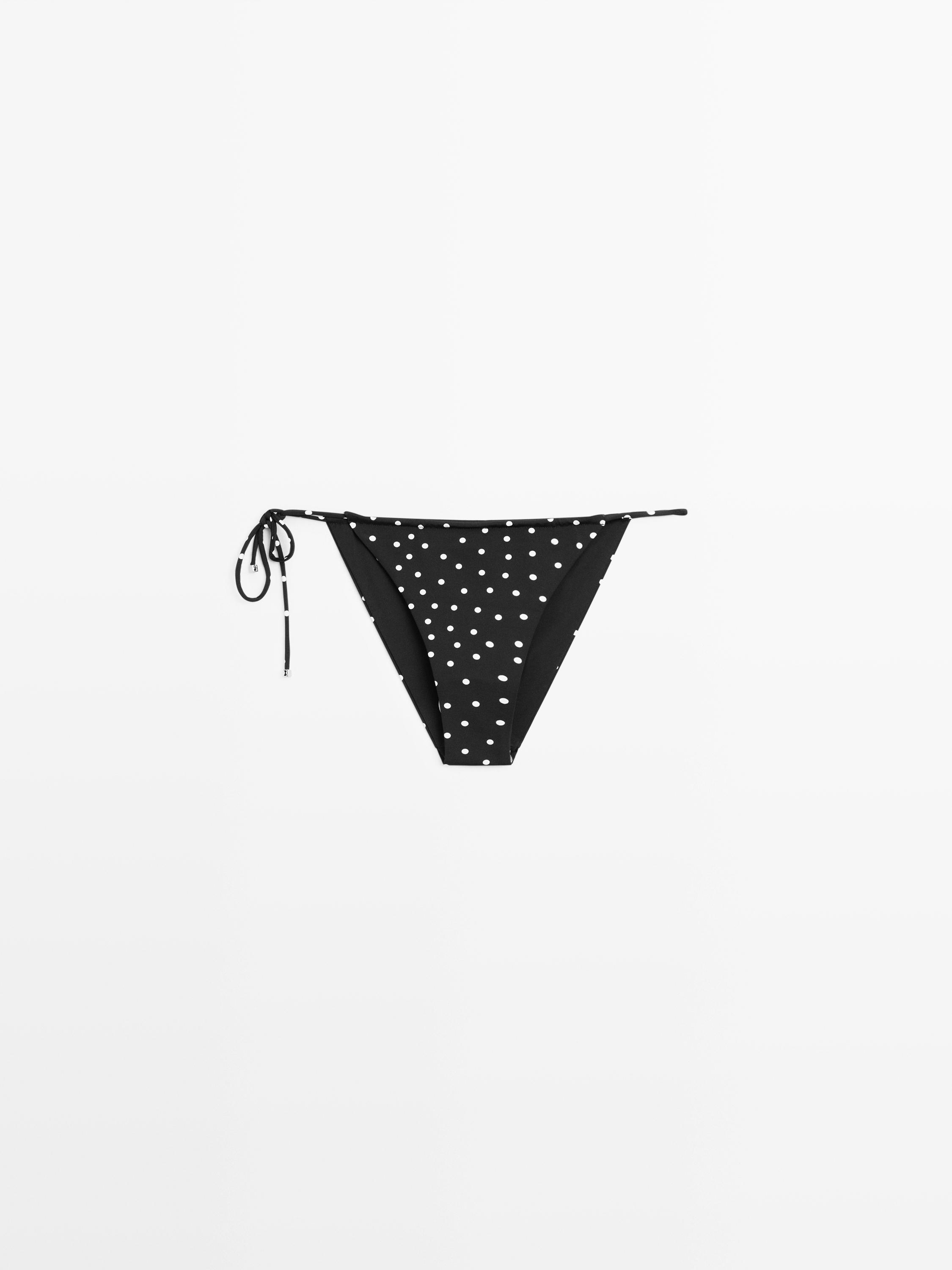 Bas de bikini imprimé à pois
